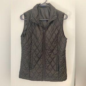 Basic Editions Black Quilted Vest